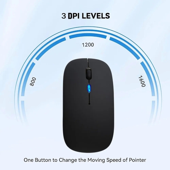 New Wireless mouse 2.4 Link USB receiver, Bluetooth usage ultra slim design - Picture 4 of 5